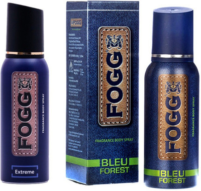 

Fogg BLEU FOREST FRAGRANCE BODY SPRAY 120 ML + EXTREME FRAGRANCE 120 ML Body Spray - For Men(120 ml, Pack of 2)