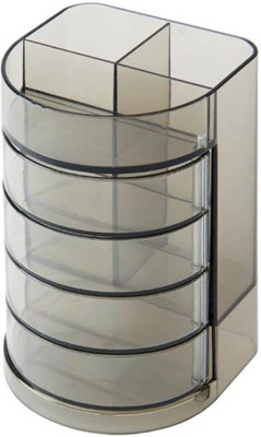 

Havick 7 Compartments Transparent, Plastic Body Desktop Organizer(Grey)