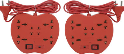 S.Blaze Combo of 2 Multi-Colour 6+1 ABS Body Extension Board / Power Strip with ON / OFF Switch with 3-4m lengthy wire. 2 Two Pin Socket + 4 A Three Pin Socket available at flipkart for Rs.399