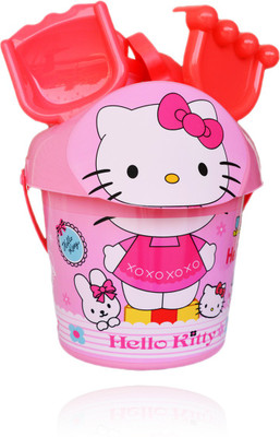 

Toys Factory Hello Kitty Bucket Beach Toys & Gardening Set Garden Tool Kit(6 Tools)