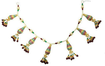 

Happiness Overloaded Motin Haar White & Golden Colour Easy To Use For The Pujan Garland(Multicolor)