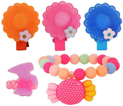 

Maayra Girls's Love Hat Candy Pack of 3 Hair Accessory Set(Multicolor)
