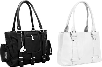 

Lady bar Shoulder Bag(Black, White)