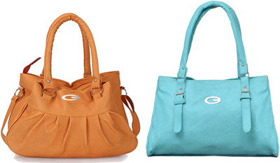 

Vera Stayle Hand-held Bag(Yellow, Blue), Blue;yellow