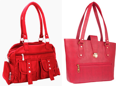 

Lady bar Shoulder Bag(Red, Pink), Pink;red