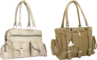 

Lady bar Shoulder Bag(Beige, Tan)