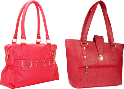 

Lady bar Shoulder Bag(Pink, Red)