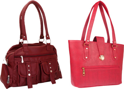 

Lady bar Shoulder Bag(Maroon, Pink)