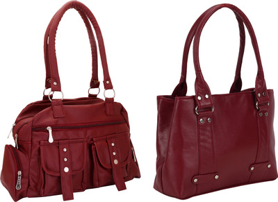 

Lady bar Shoulder Bag(Maroon, Maroon)