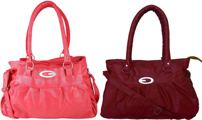 

Vera Stayle Shoulder Bag(Pink, Maroon), Maroon;pink
