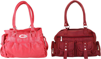 

Vera Stayle Shoulder Bag(Pink, Maroon), Maroon;pink