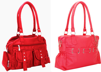 

Lady bar Shoulder Bag(Red, Pink), Pink;red