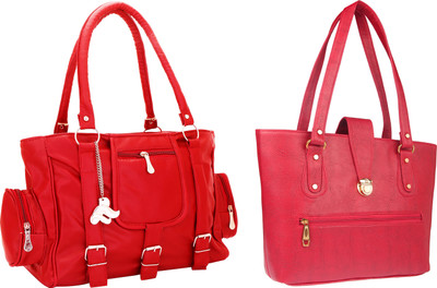 

Lady bar Shoulder Bag(Red, Pink), Pink;red