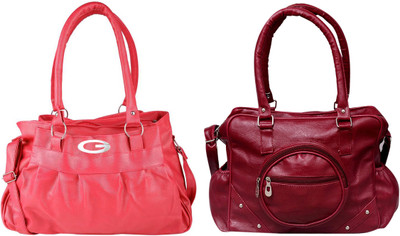 

Vera Stayle Shoulder Bag(Pink, Maroon), Maroon;pink