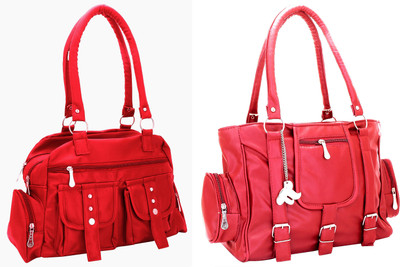 

Lady bar Shoulder Bag(Red, Pink), Pink;red