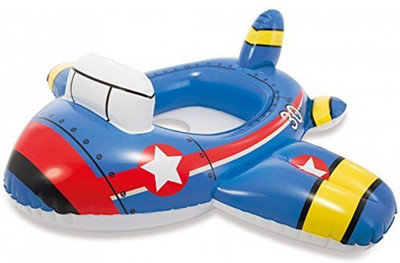 

Skywalk Kiddie Inflatable Swim Pool Water Float Ring Cruiser Jet Plane Shape For Ages 1+ Inflatable Pool Accessory(Multicolor)