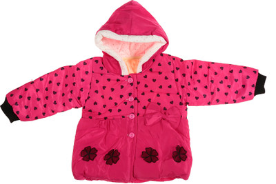 

Zonko Style Full Sleeve Printed Baby Girl's Jacket, Darkpink