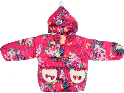 

Zonko Style Full Sleeve Printed Baby Girl's Jacket, Darkpink