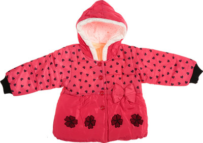 

Zonko Style Full Sleeve Printed Baby Girl's Jacket, Pink