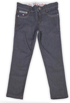 

US Polo Kids Slim Boys Blue Jeans, Dk blue