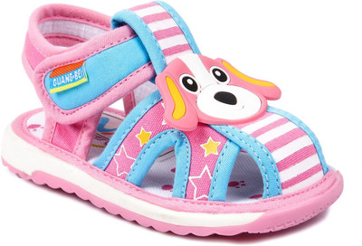 

N Five Boys & Girls Velcro Strappy Sandals(Pink