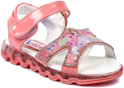 

N Five Boys & Girls Velcro Strappy Sandals(Pink