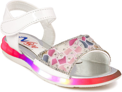 

N Five Girls Velcro Flats(White