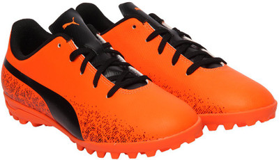

Puma Boys Lace Football Shoes(Orange, Orange black cordovan