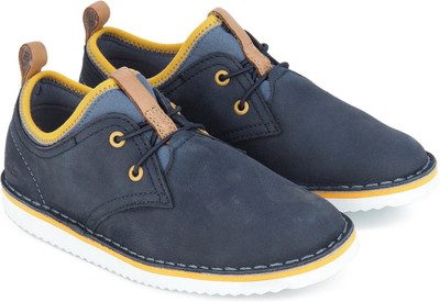 

Clarks Boys Lace Sneakers(Blue, Navy leather