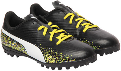 

Puma Boys Lace Football Shoes(Black, Black- white-blazing yellow