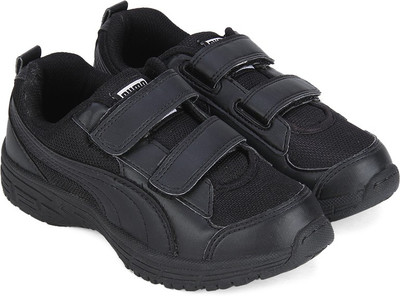 

Puma Boys Velcro Running Shoes(Black, Black/black