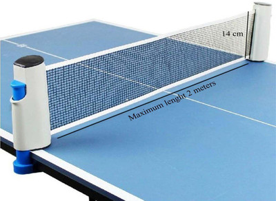 

Shrih Adjustable Length and Push Clamps Hi-Quality Retractable Table Tennis Net(White, Blue)