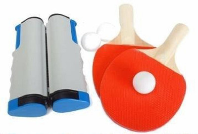 

Forever Online Shopping Hi-Quality Innovative Retractable Table-Tennis Net with Adjustable Length and Push Clamps – Portable and Fits Most Tables And A Pair Of Table Tennis Rackets With 3 Balls Table Tennis Kit