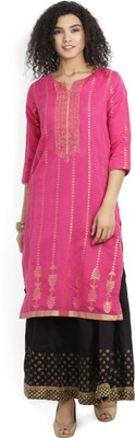 biba-women-self-design-straight-kurtapink