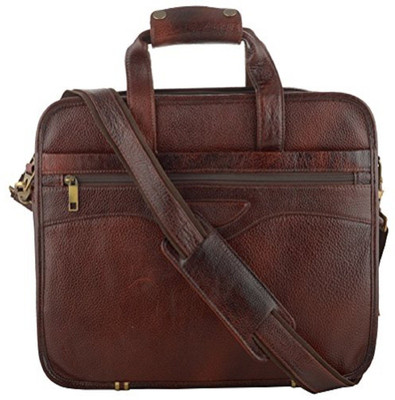 

O.K. International 14 inch Laptop Messenger Bag(Brown)