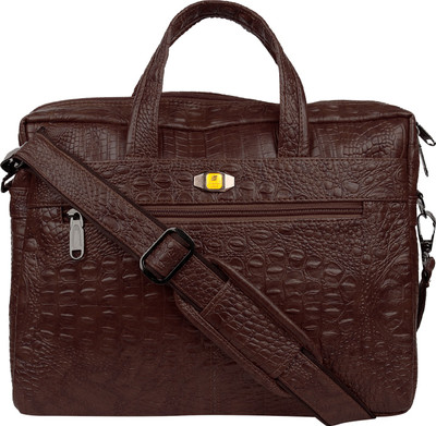 

Engage bags 14 inch Laptop Messenger Bag(Brown), Dark brown