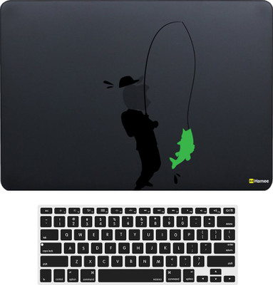 

Hamee MacBook Pro 15 inch cover 2016 Touchbar edition (A1707) with Keyboard Skin Combo 182 Rubber Laptop Decal 15