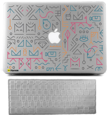 

Hamee MacBook Pro 13 inch cover 2016 Touchbar edition (A1706/A1708) with Keyboard Skin Combo 4 Rubber Laptop Decal 13