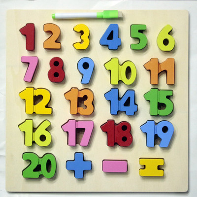 

Hnt Kids wooden number and writing board with marker and eraser(Multicolor)