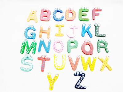 

Golden WOODEN ALPHABET(Multicolor)