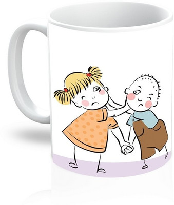 

TheDesignWiz Sibling Love Ceramic Mug(325 ml), Multicolor