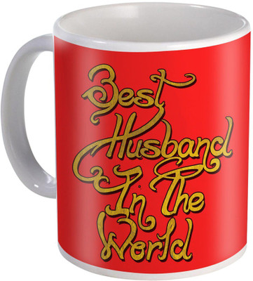 

ME&YOU Gifts On Anniversary Birthday Valentine's Day For Hubby; Best Husband In The World (IDuplicate166) Printed Ceramic Mug(325 ml), Multicolor