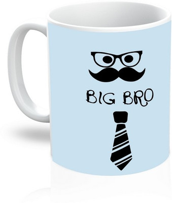 

TheDesignWiz Big Bro Ceramic Mug(325 ml), Black;blue
