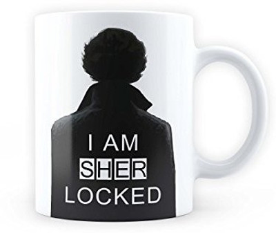 

Mc Sid Razz I am Sherlocked Ceramic Mug(350 ml), Multicolor