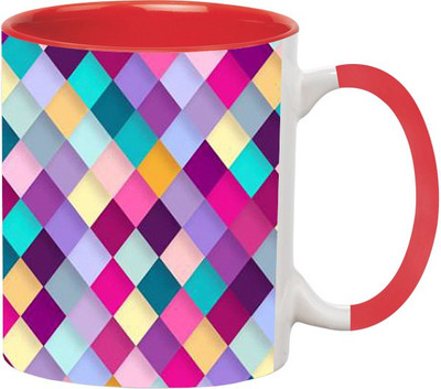 

Ashvah Printed 1410 Ceramic Mug(350 ml), Red