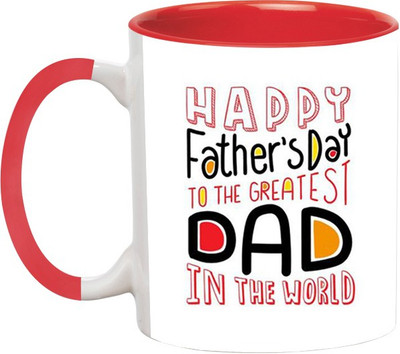 

Ashvah Happy Father's Day 1381 Ceramic Mug(350 ml), Red
