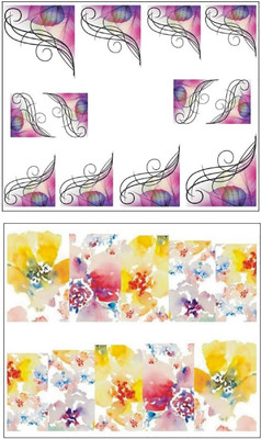 

Jenna Manicure Water Transfer Nail Art Decals Stickers- Sapphire Series NR-1317(White)