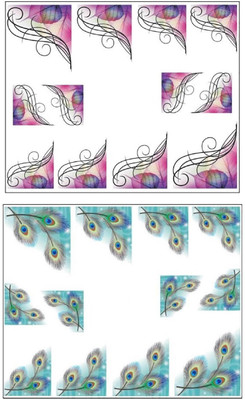

Jenna Manicure Water Transfer Nail Art Decals Stickers- Sapphire Series NR-1323(White)
