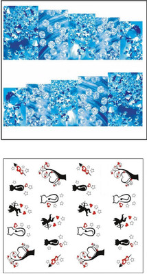 

Jenna Manicure Water Transfer Nail Art Decals Stickers- Sapphire Series NR-1001(White)