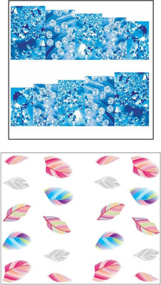 

Jenna Manicure Water Transfer Nail Art Decals Stickers- Sapphire Series NR-1019(White)